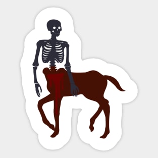 Sagittarius zodiac horse skeleton Sticker